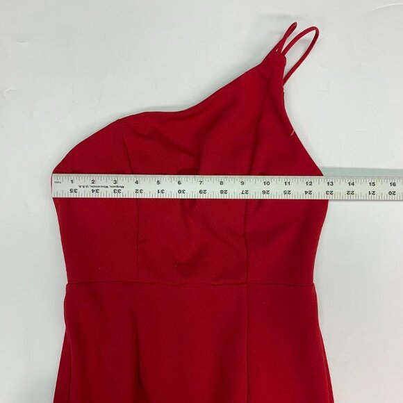Hello Molly Women's Taking It Back Side Slit One Shoulder Dress Size S - Picture 9 of 13